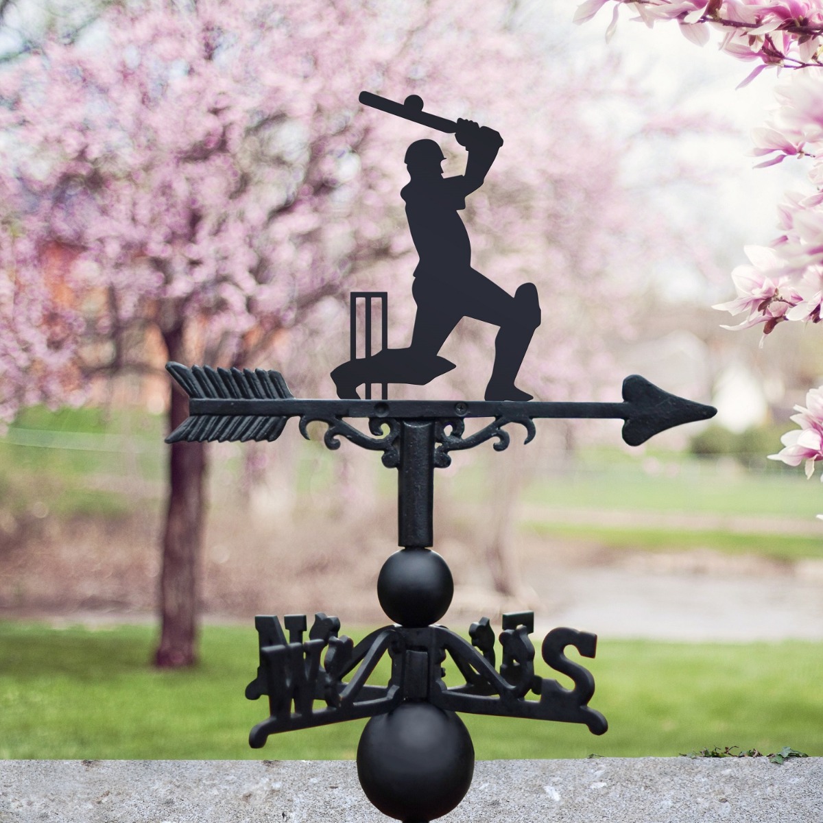 The Forge Cricket Player Iron Weathervane
