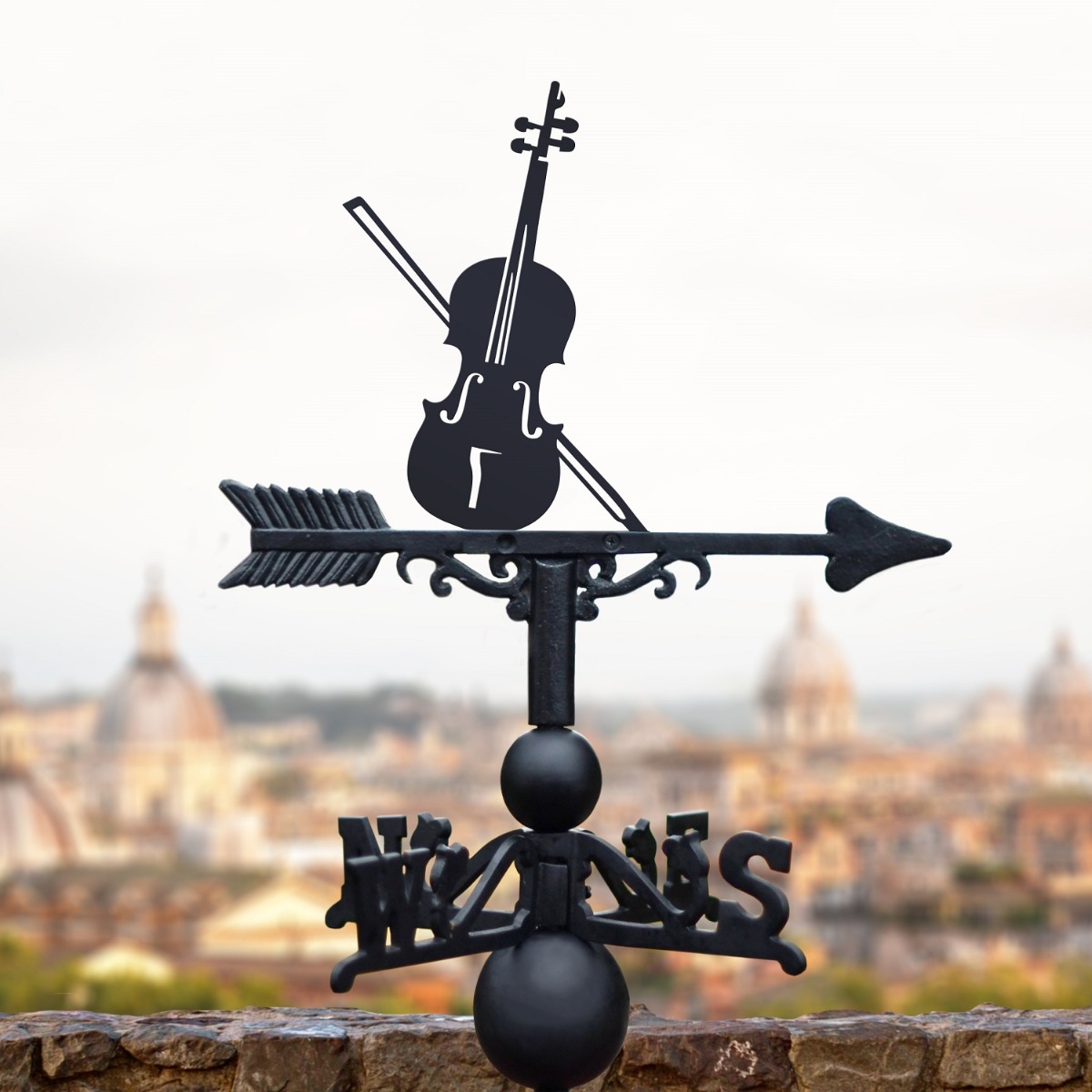 The Forge Violin Iron Weathervane