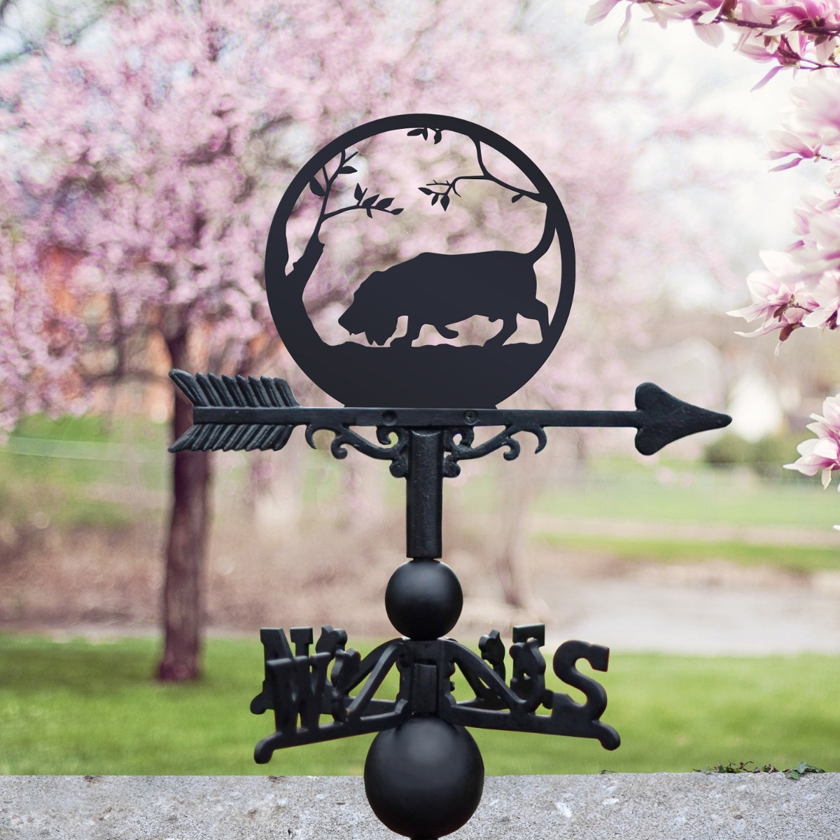 The Forge Basset Hound Iron Weathervane
