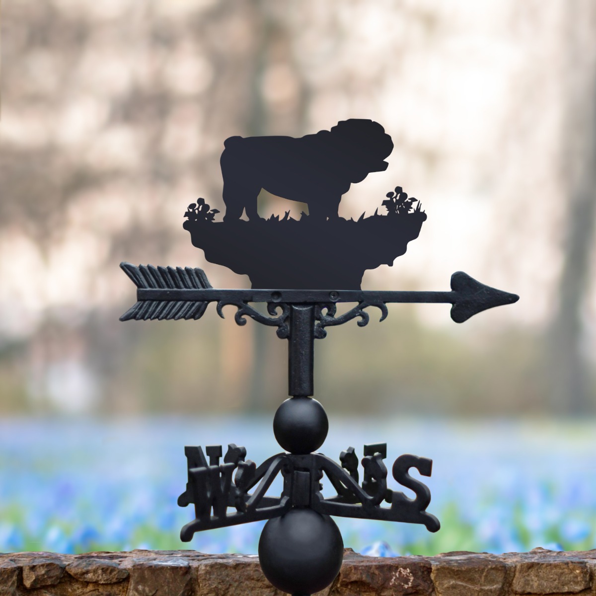 Cast Iron & Steel Bulldog Weathervane