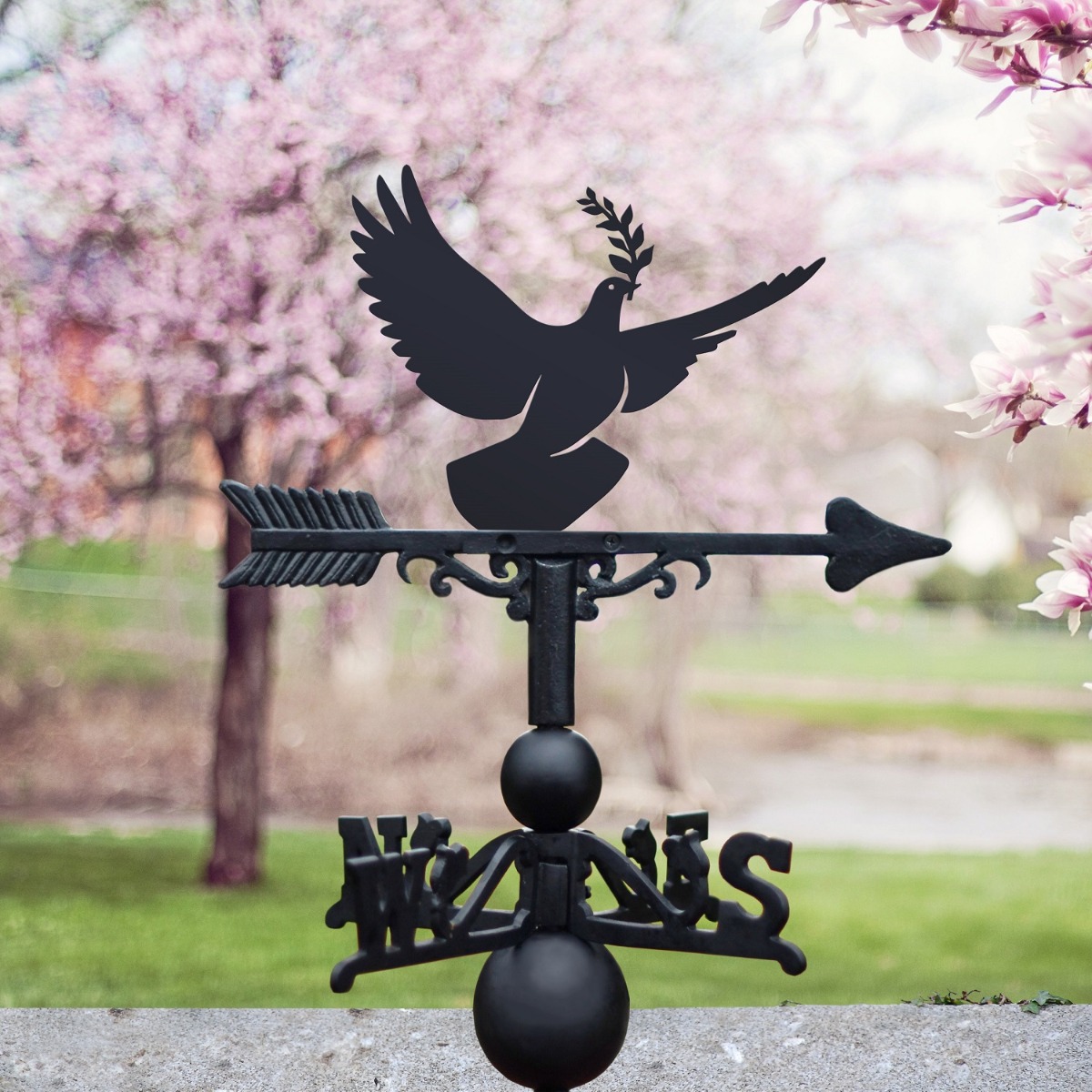 The Forge Dove of Peace Iron Weathervane