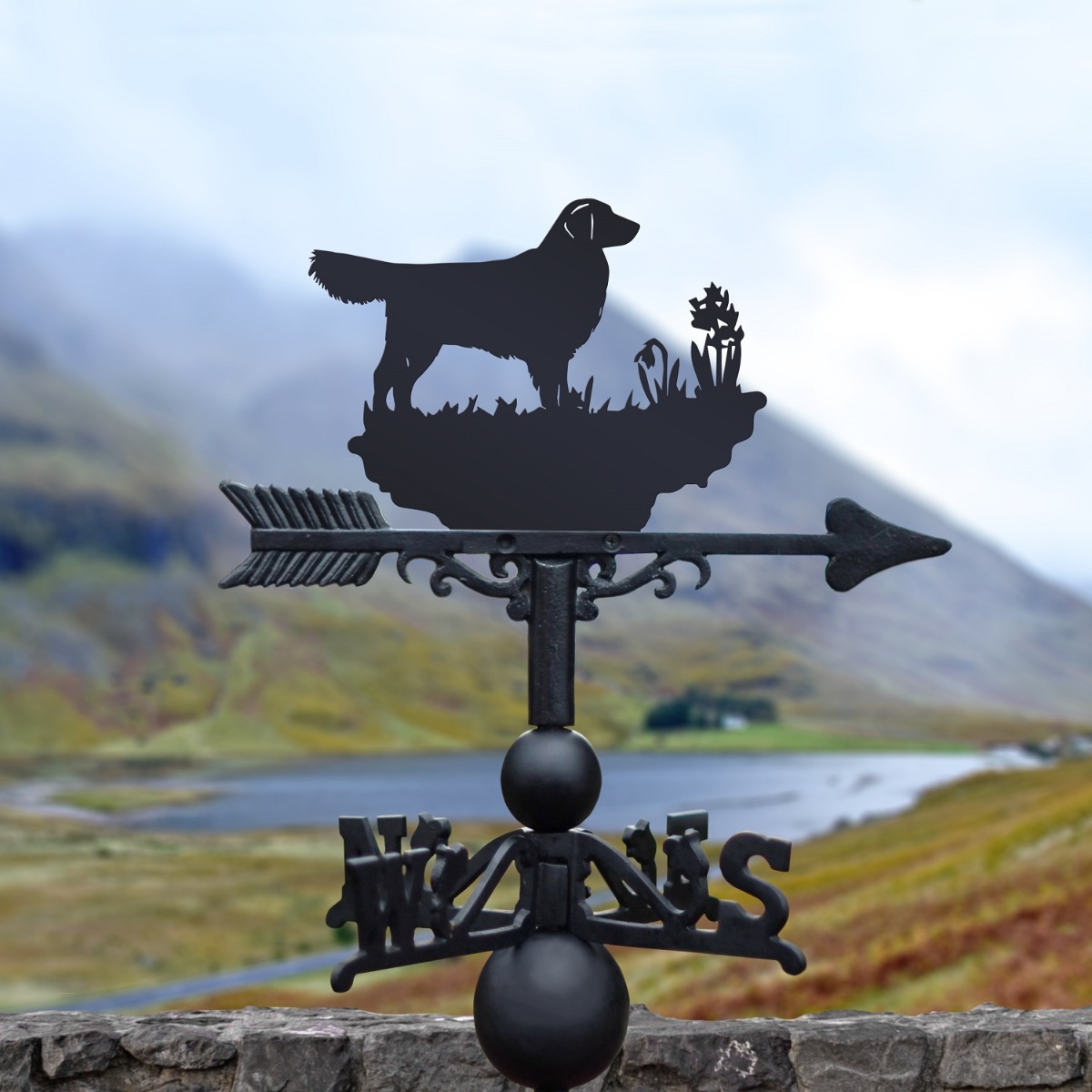 Cast Iron & Steel Golden Retriever Weathervane