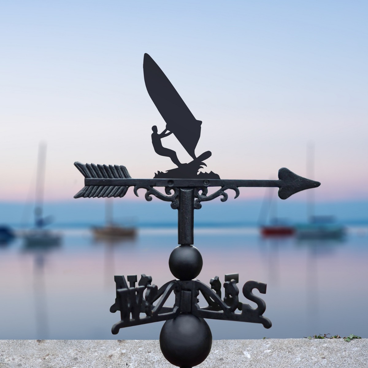 Cast Iron & Steel Windsurfer Weathervane