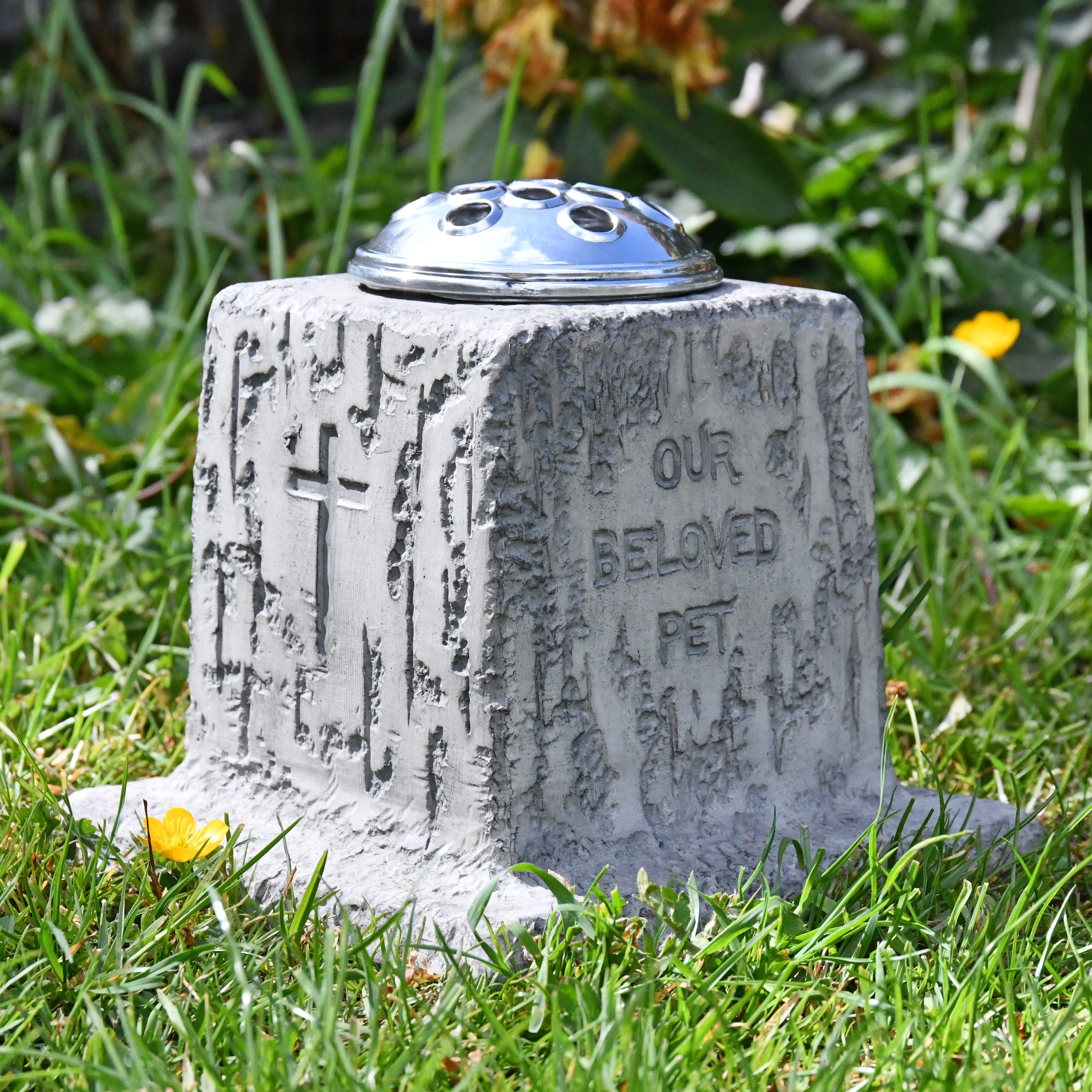 Stone Effect Pet Memorial Vase