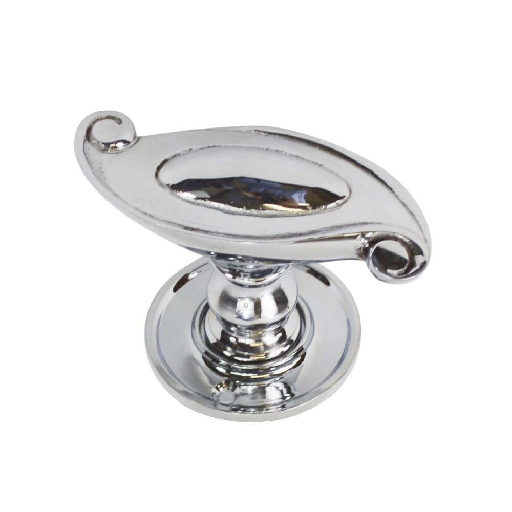 Scrolled Oval Bright Chrome Door Knob