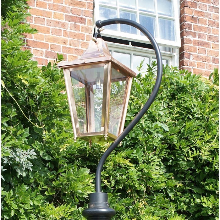 Large Copper Swan Neck Lantern