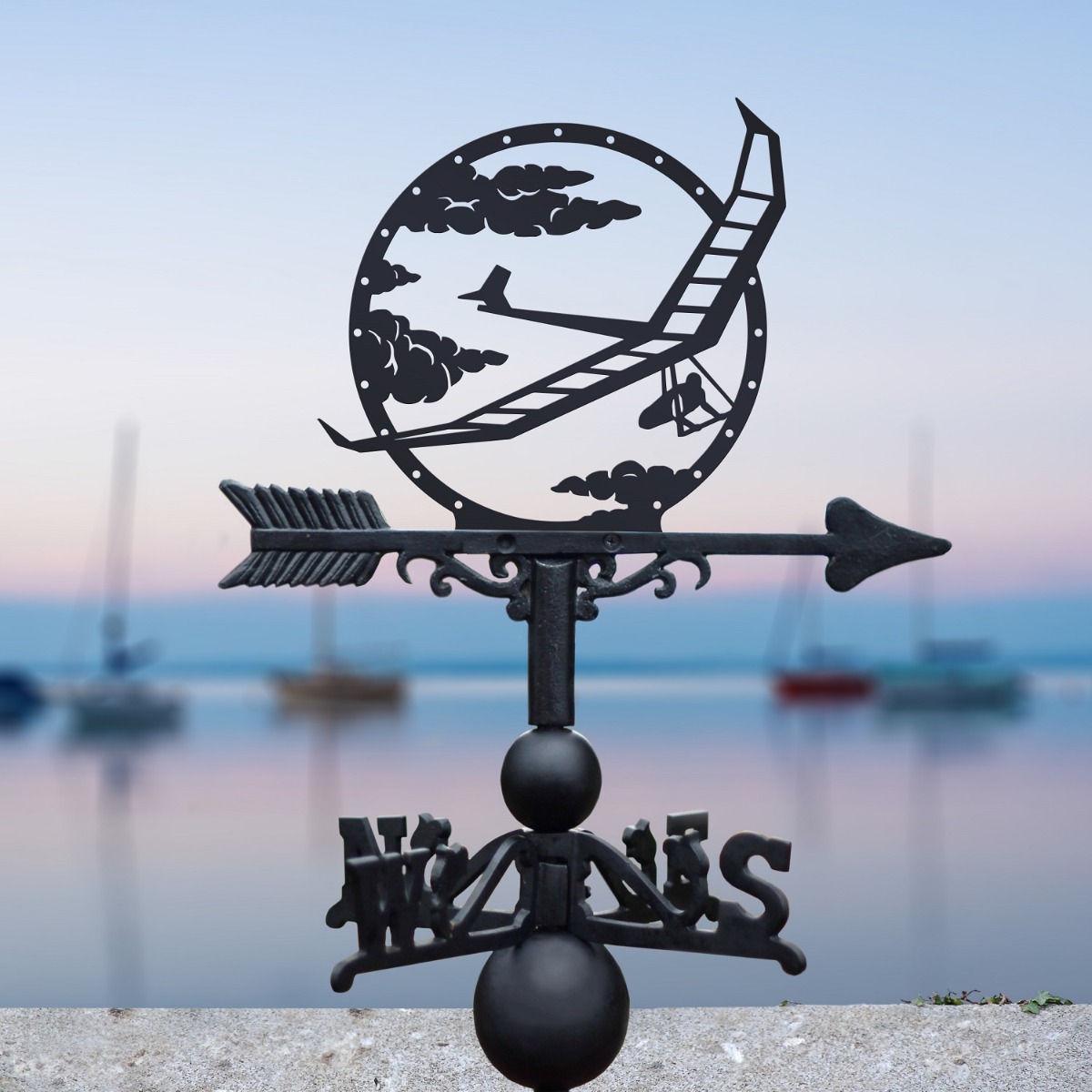 The Forge Hang Glider Iron Weathervane