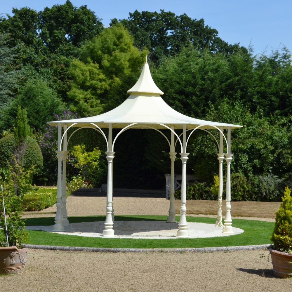 Antique Cream 'The Glade' Bandstand Pavillion - Custom Size