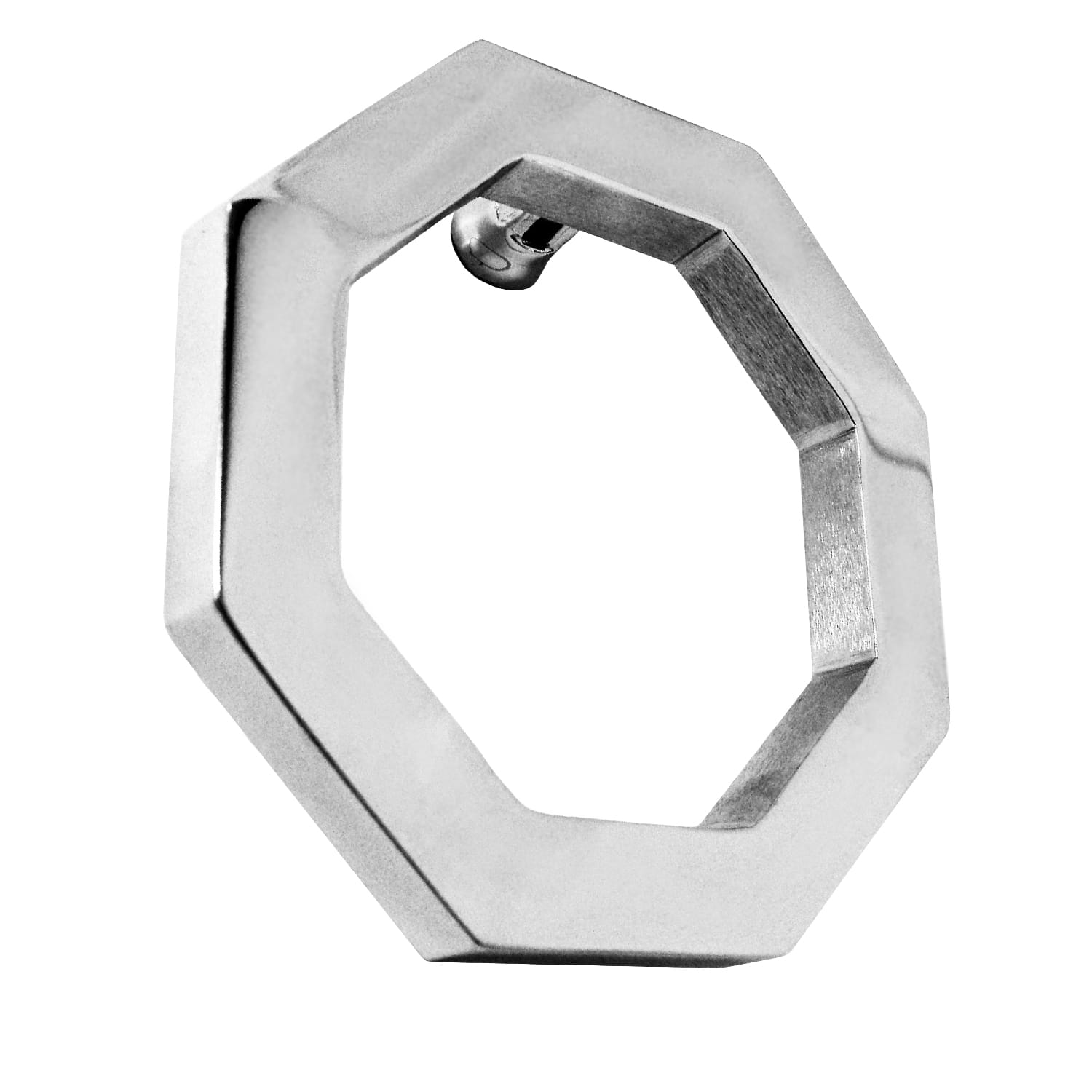 Octagonal Bright Chrome Door Knocker