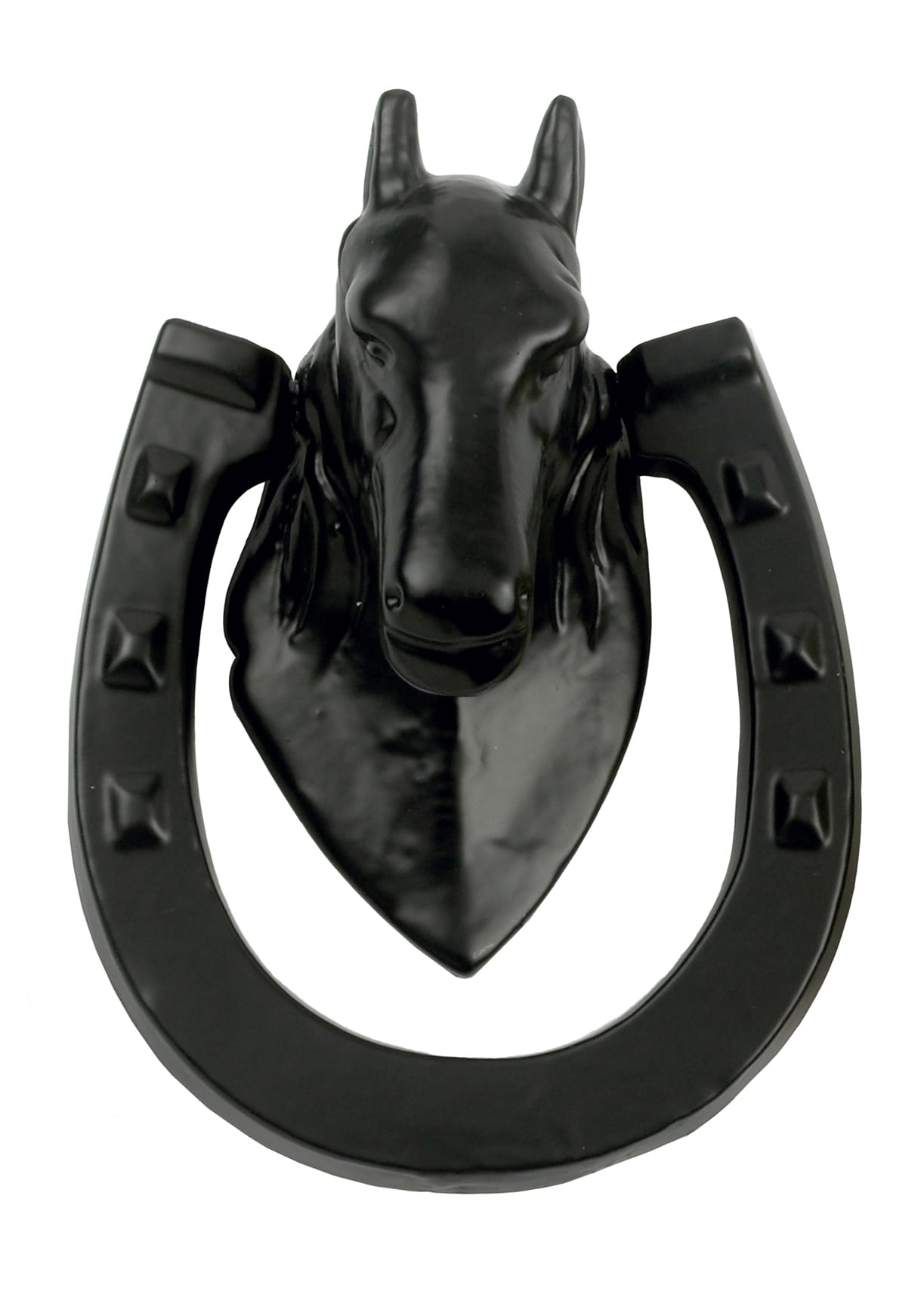 Black Iron Horse Shoe Door Knocker