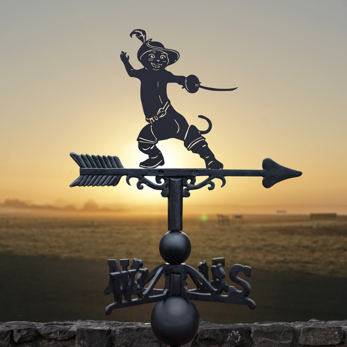 The Forge 'Puss in Boots' Iron Weathervane