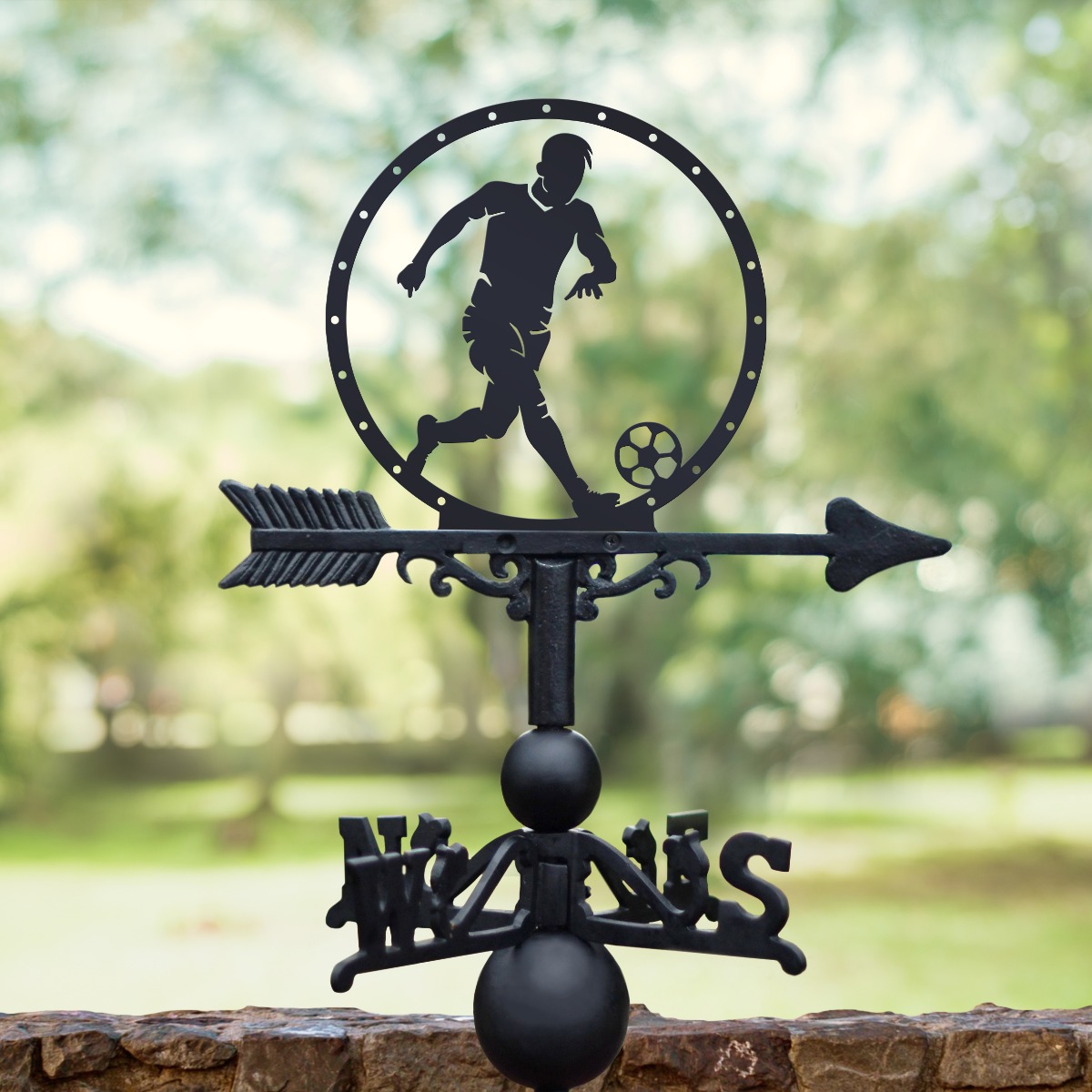 Cast Iron & Steel Football Weathervane