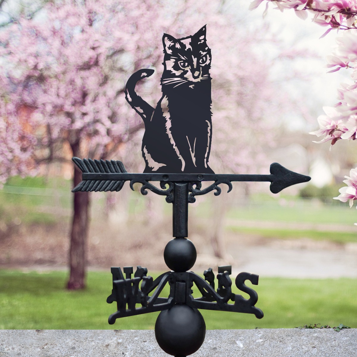 The Forge Sitting Cat Iron Weathervane