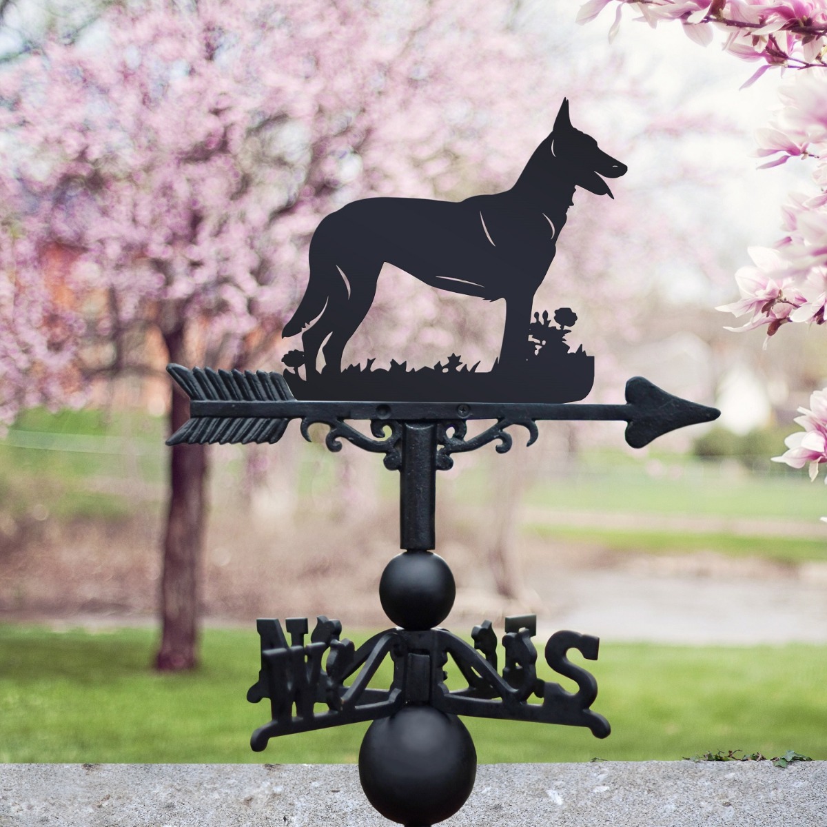 The Forge Belgian Malinois Dog Iron Weathervane