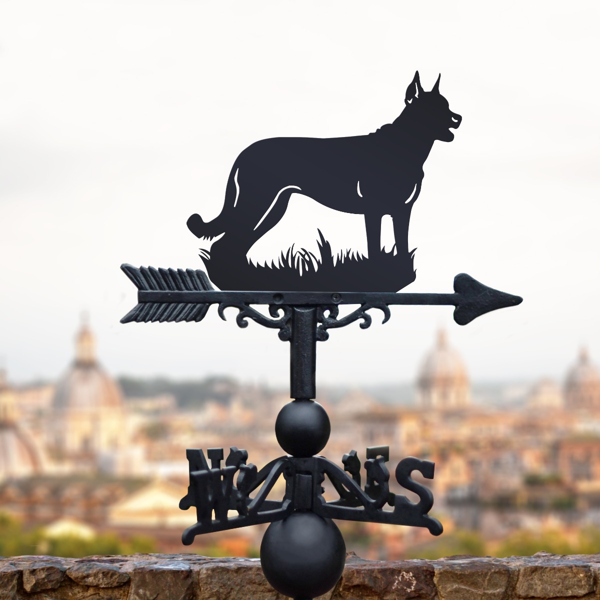 The Forge Beauceron Dog Iron Weathervane