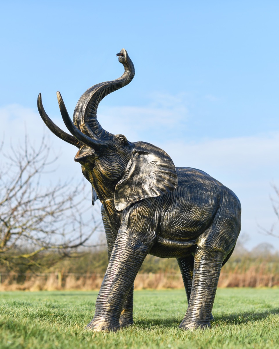 Cast Aluminium 'Ella' Elephant Water Feature Sculpture
