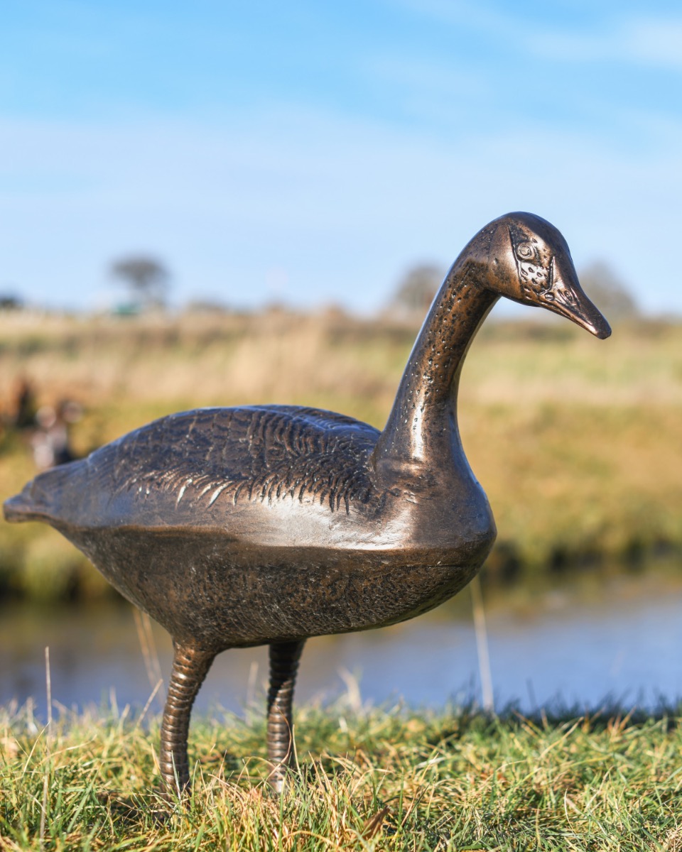 Cast Aluminium "Gertrude" Goose Sculpture