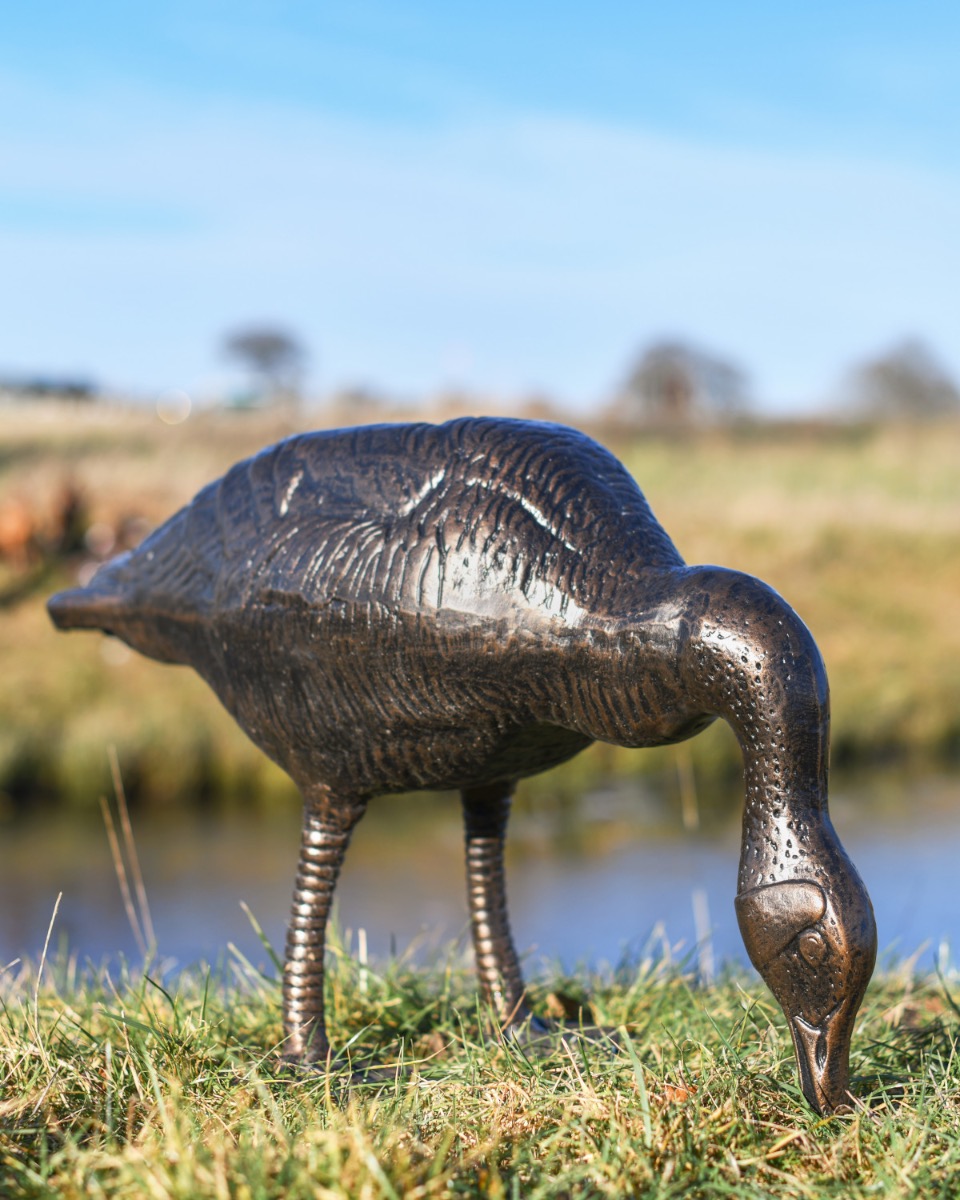Cast Aluminium "Grace" Goose Sculpture