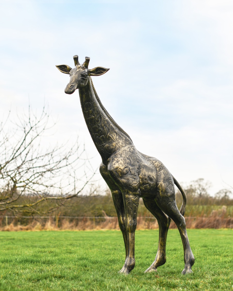 Cast Aluminium "Nina" Giraffe Garden Sculpture