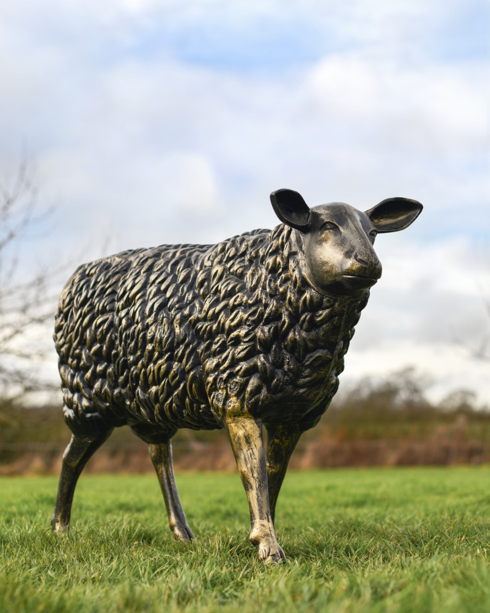 Cast Aluminium 'Steve' Sheep Garden Sculpture