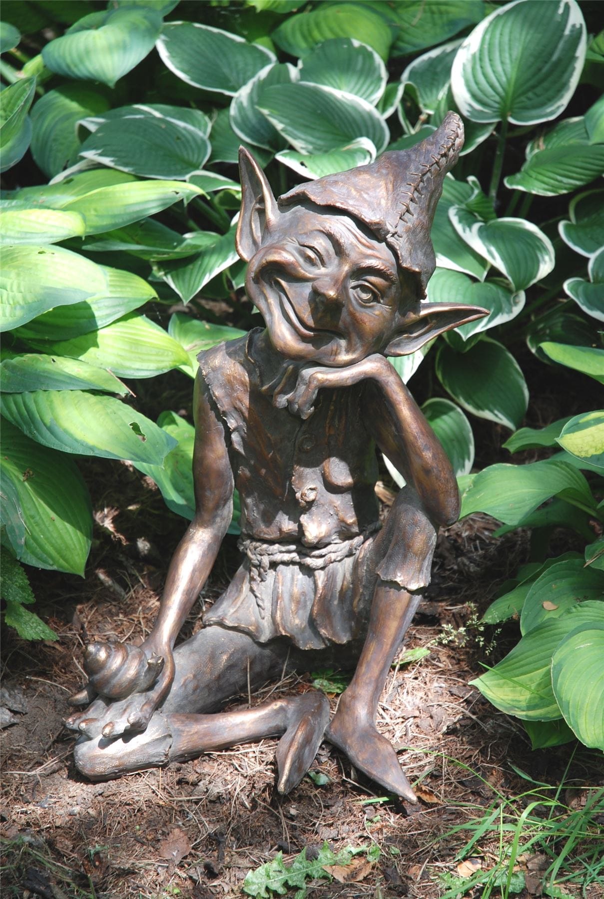 Cheeky Pixie Sitting Garden Sculpture