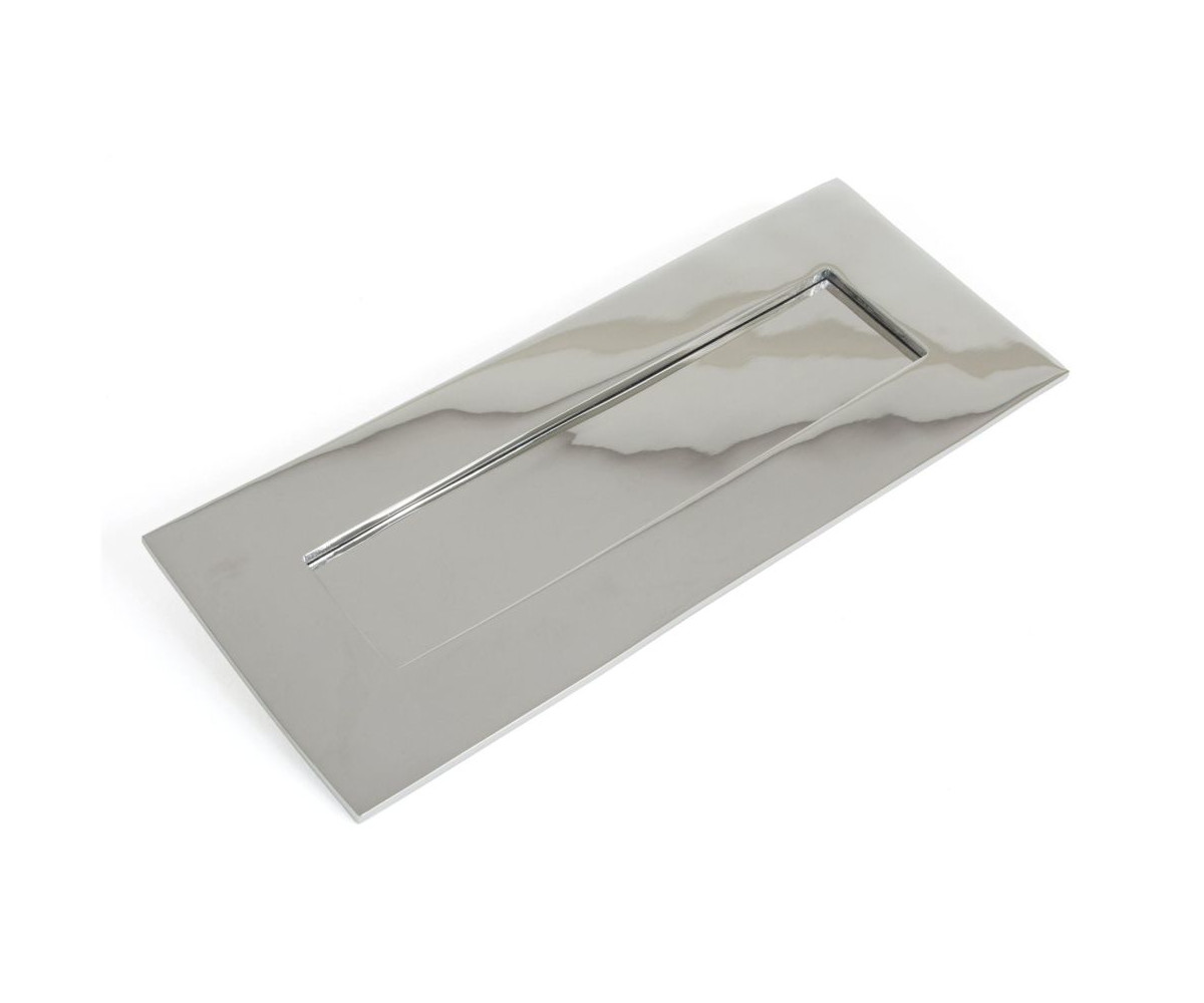 Bright Chrome 'Coventry' Letter Plate - 25cm