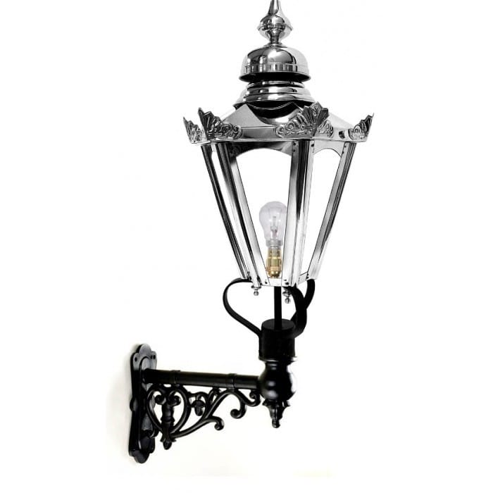 Polished Nickel Hexagonal Lantern on Capella Bracket