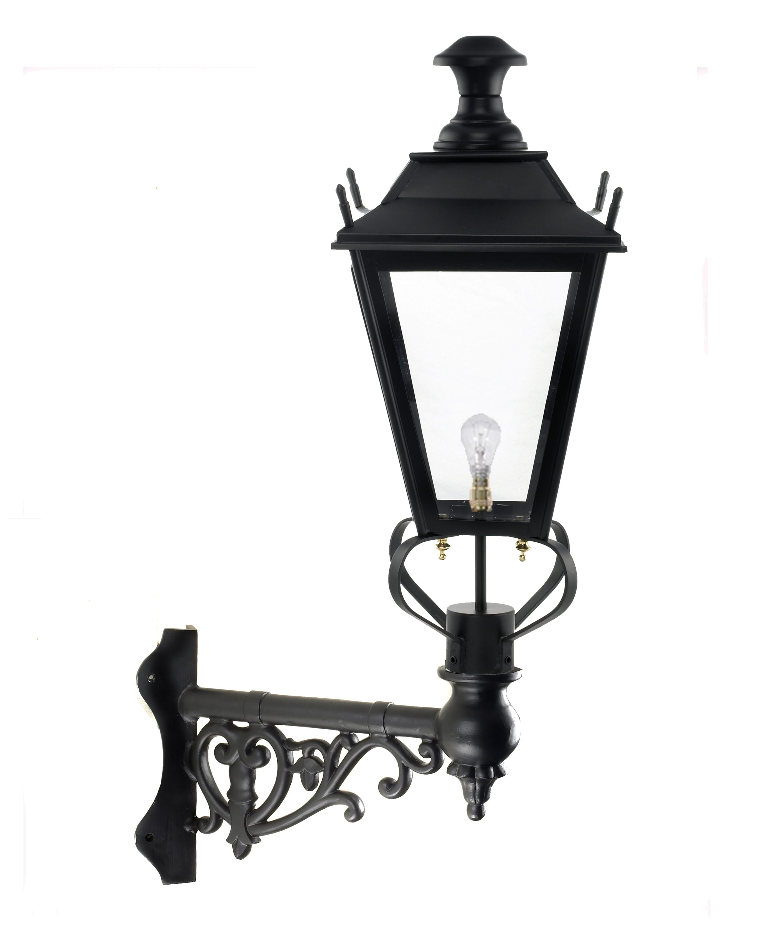 Black Dorchester Lantern on Corner Bracket