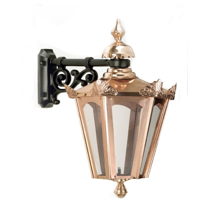 Copper Hexagonal Top Fix Wall Lantern