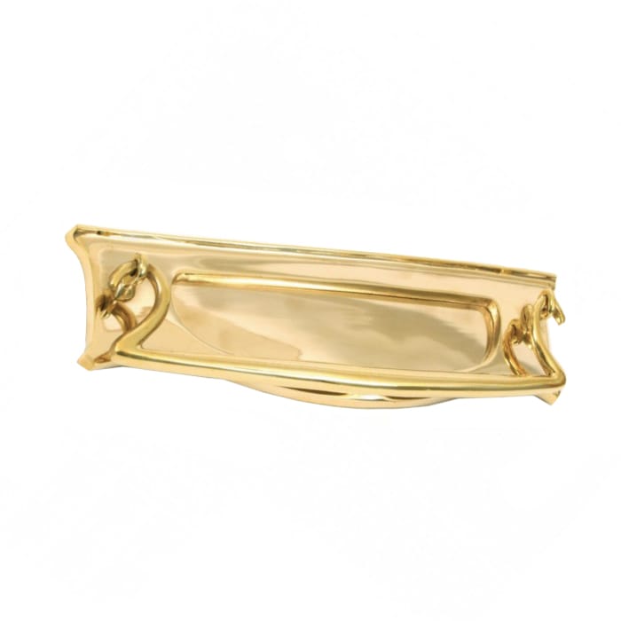 Classic Art Deco Horizontal Letter Plate with Integrated Knocker