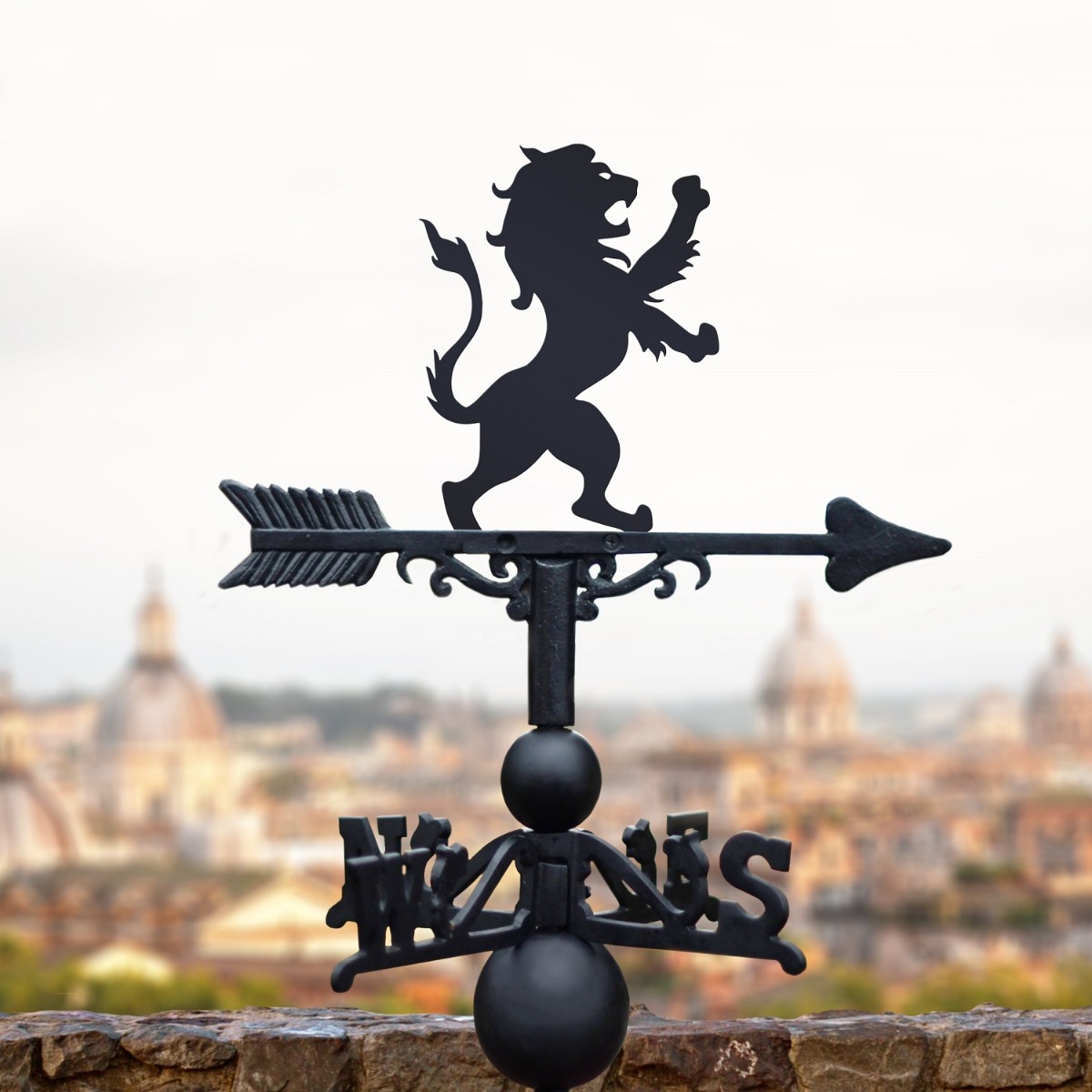 Cast Iron & Steel Lion Weathervane