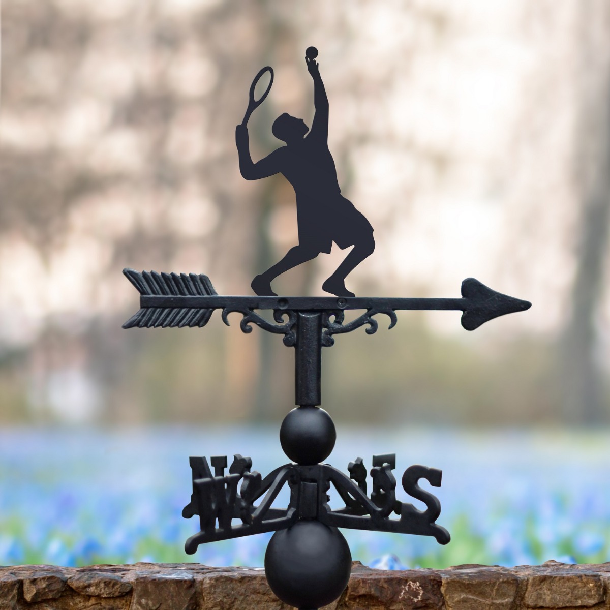 Cast Iron & Steel Tennis Player Weathervane
