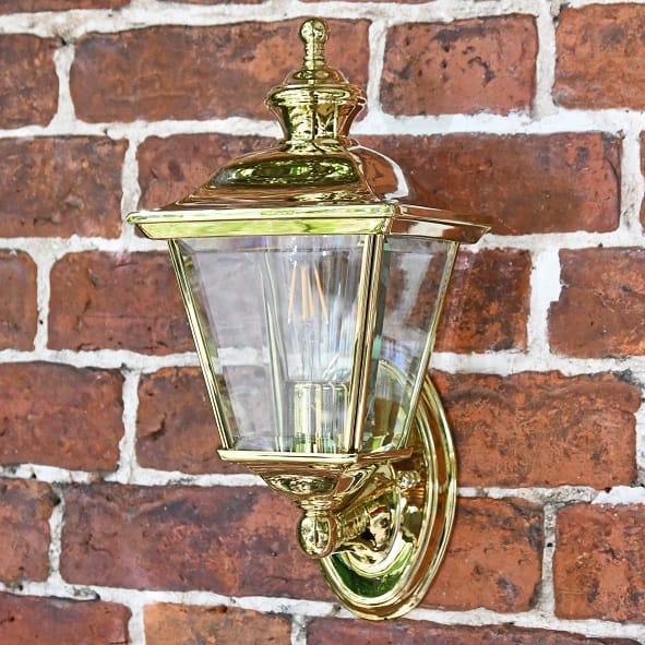 "Madison" Large Polished Brass Porch Lantern