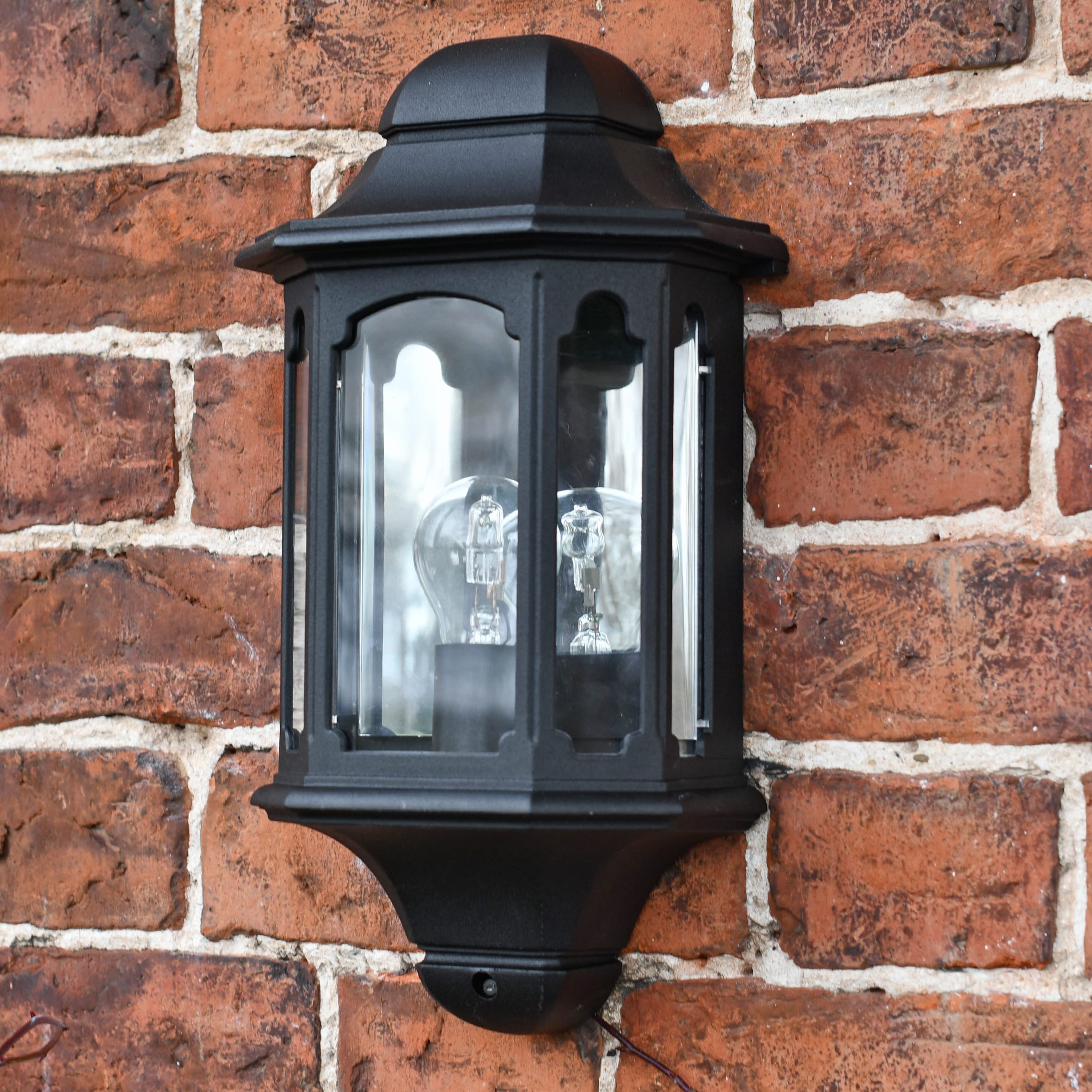 Stockbridge Standard Black Flush Wall Light