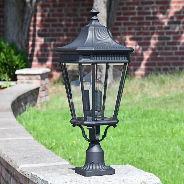 "Friskney" Large Black Pedestal Lantern