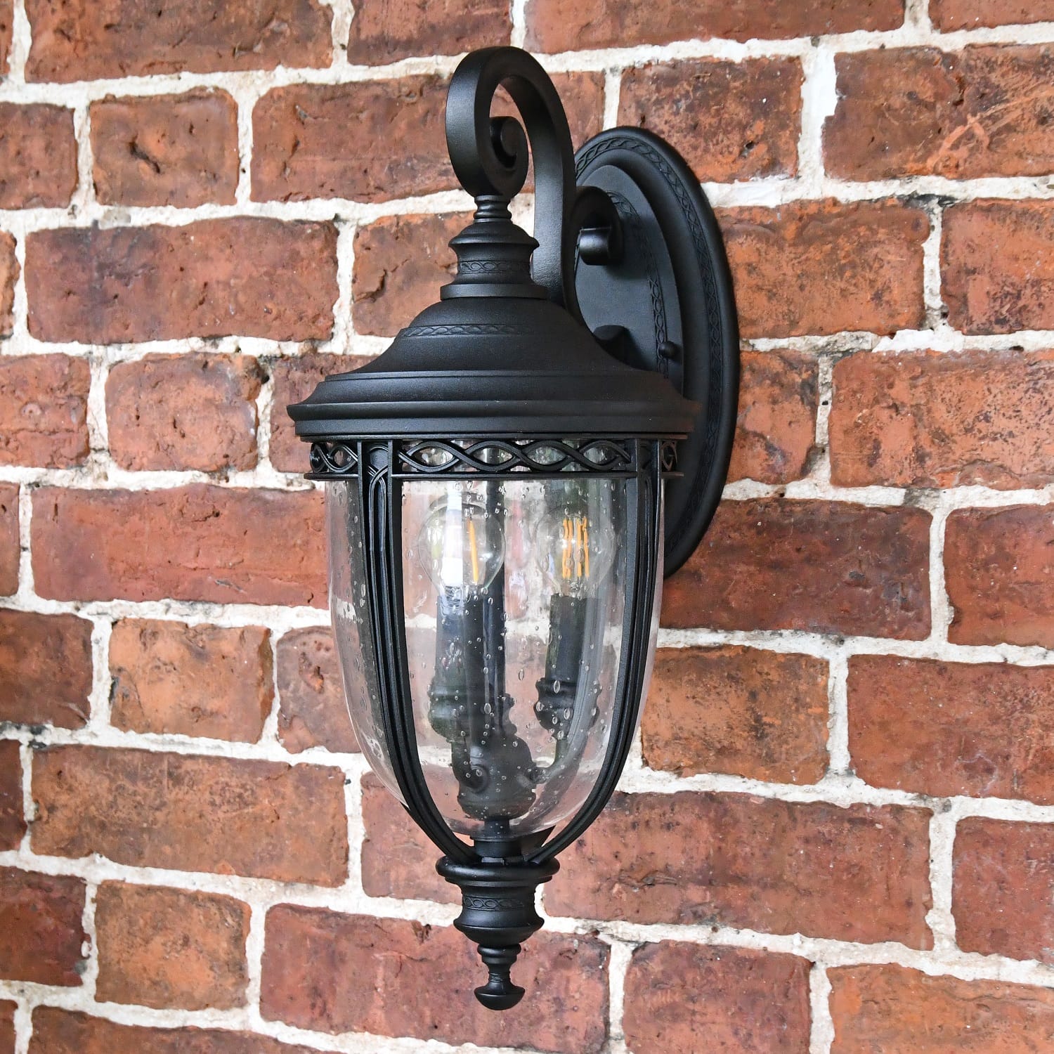 Letchworth Medium Wall Lantern in Black