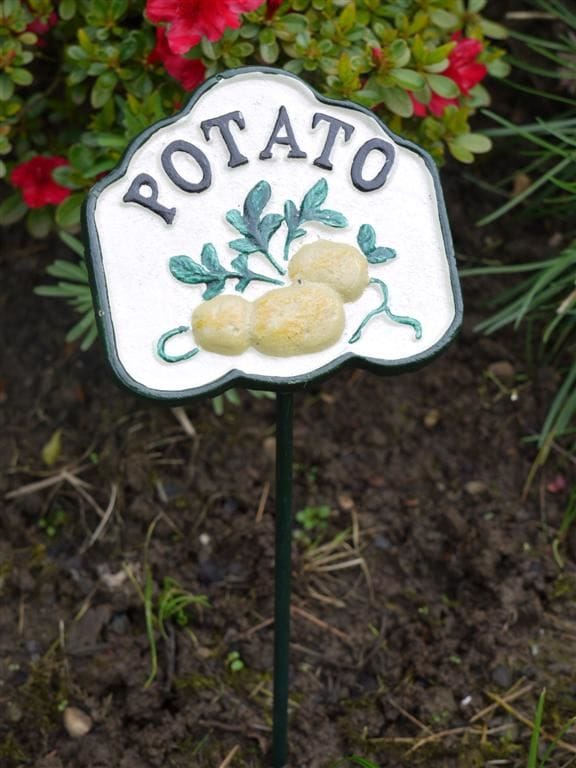 Cast Iron Hand Painted Potato Sign