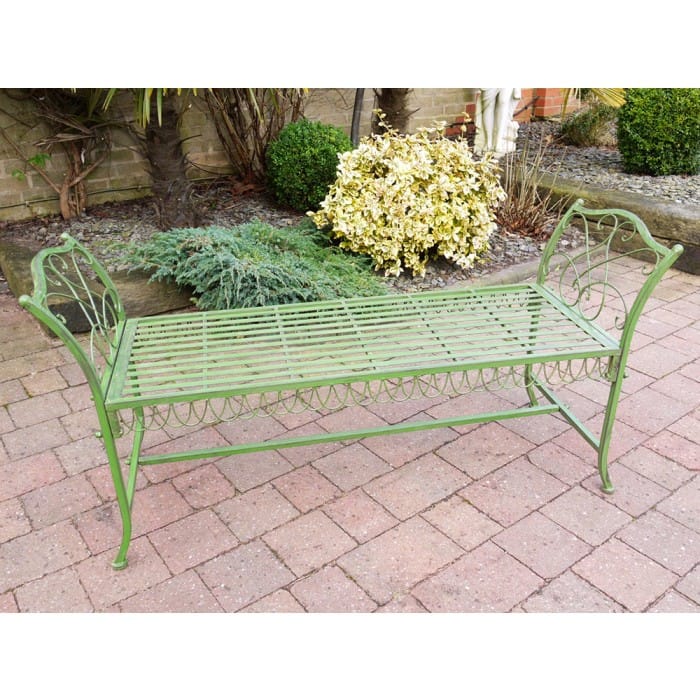 "Elizabeth" Vintage Green Flat Bench