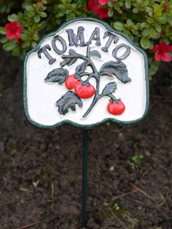 Cast Iron Hand Painted Tomato Sign