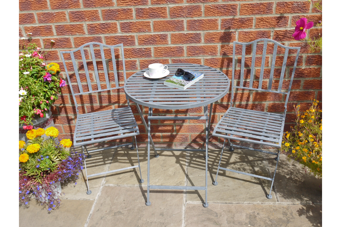 Classic Grey "Valencia" Patio Table and Chair Set