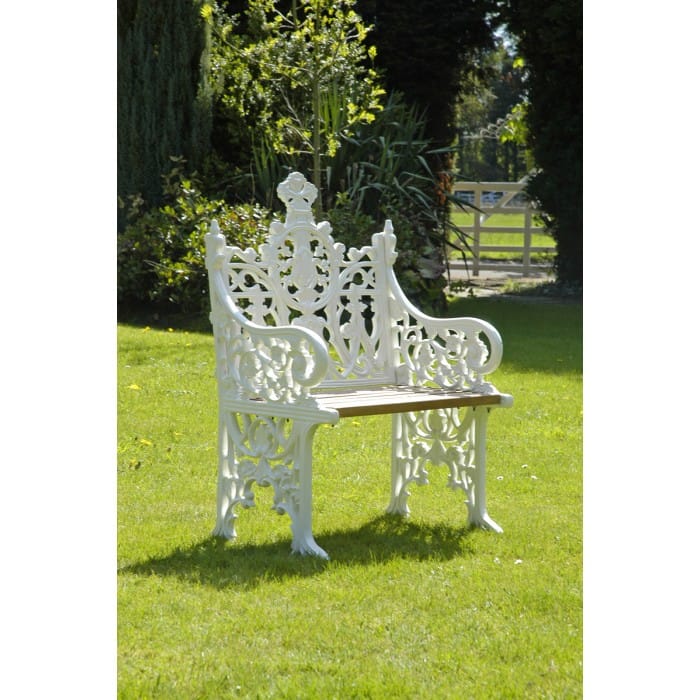 Abbey House Single Cast Aluminium Garden Seat