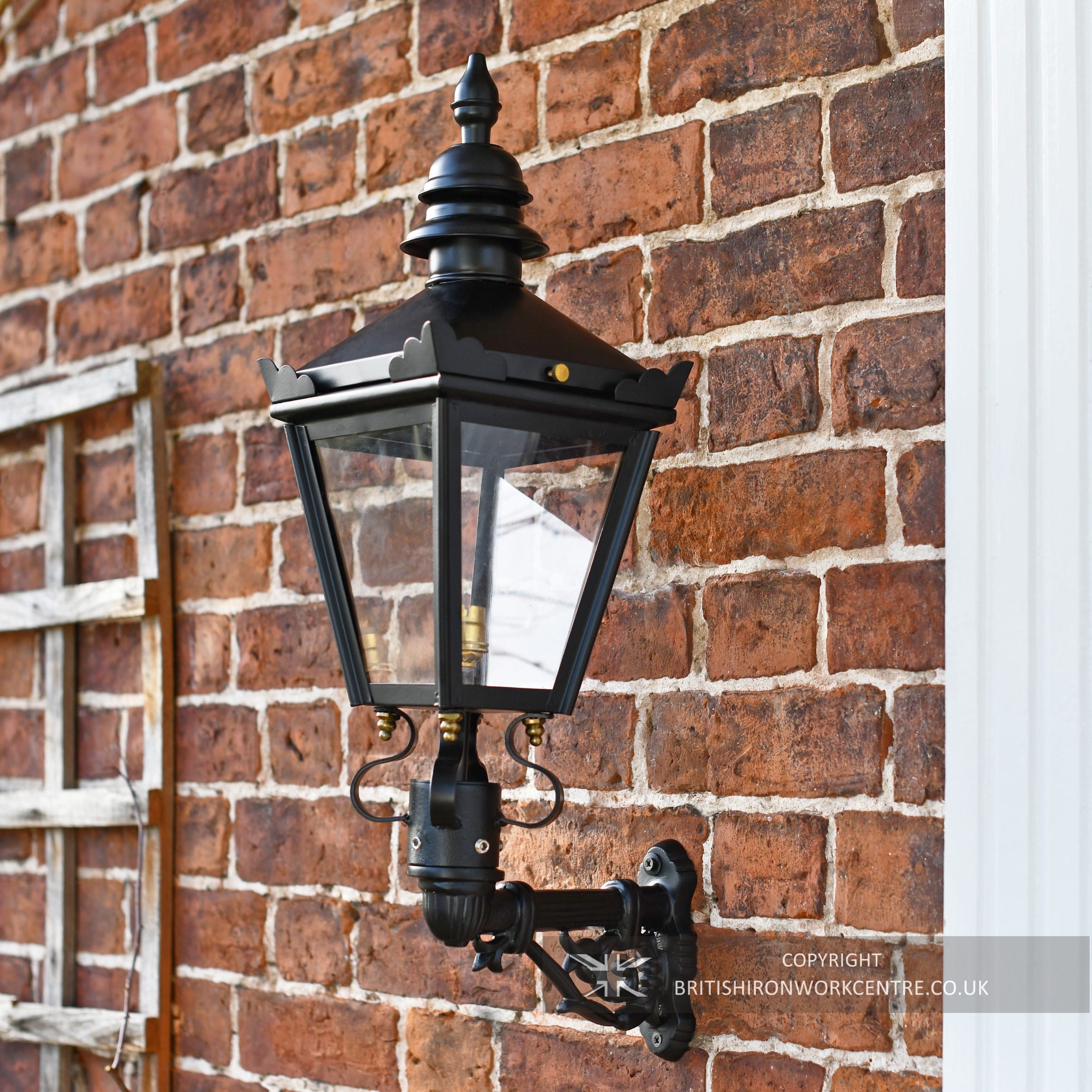 Black Kensington Wall Lantern with Bracket