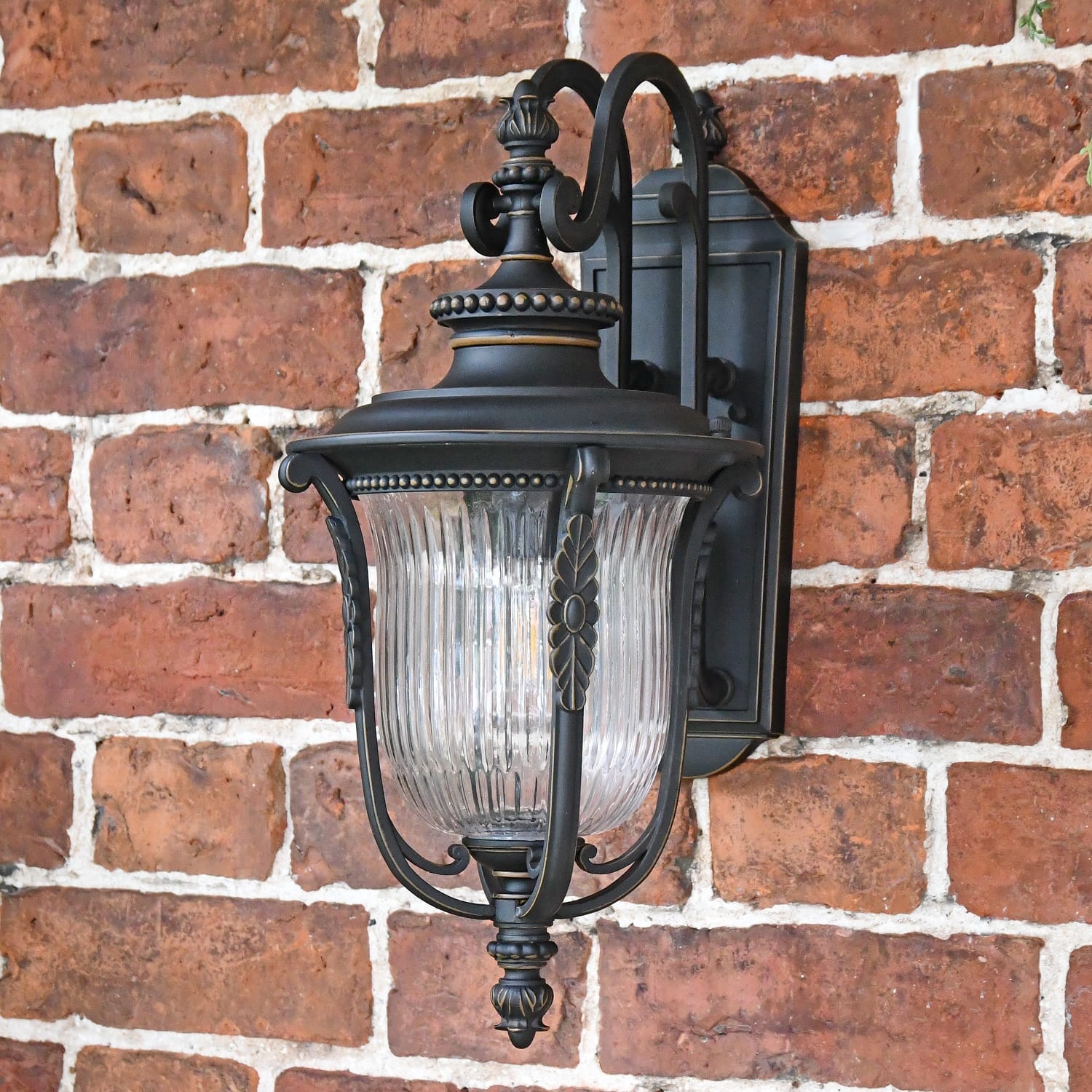 Large "Chesterfield" Antique Bronze Ornate Wall Lantern