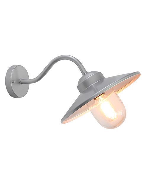 "Copenhagen" Silver Swan Neck Wall Lantern