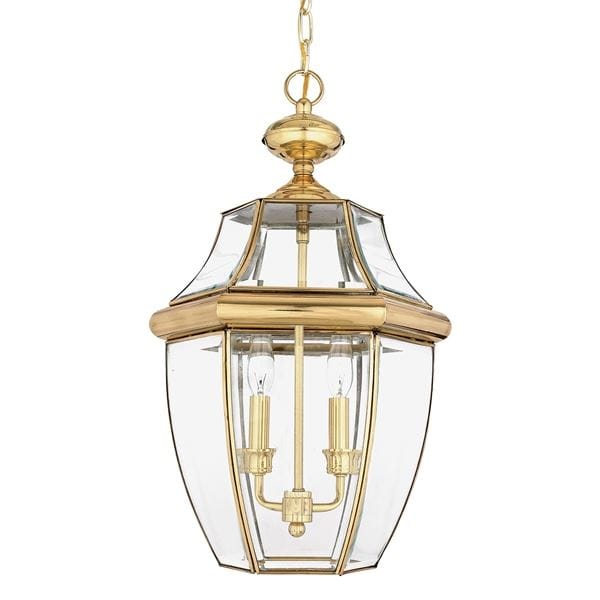 'Wembly' Polished Brass Hanging Chain Lantern