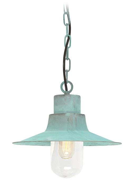 Verdigris 'Shetland' Brass Hanging Chain Lantern