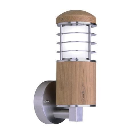 'Eastbourne' Wood and Stainless Steel Wall Light