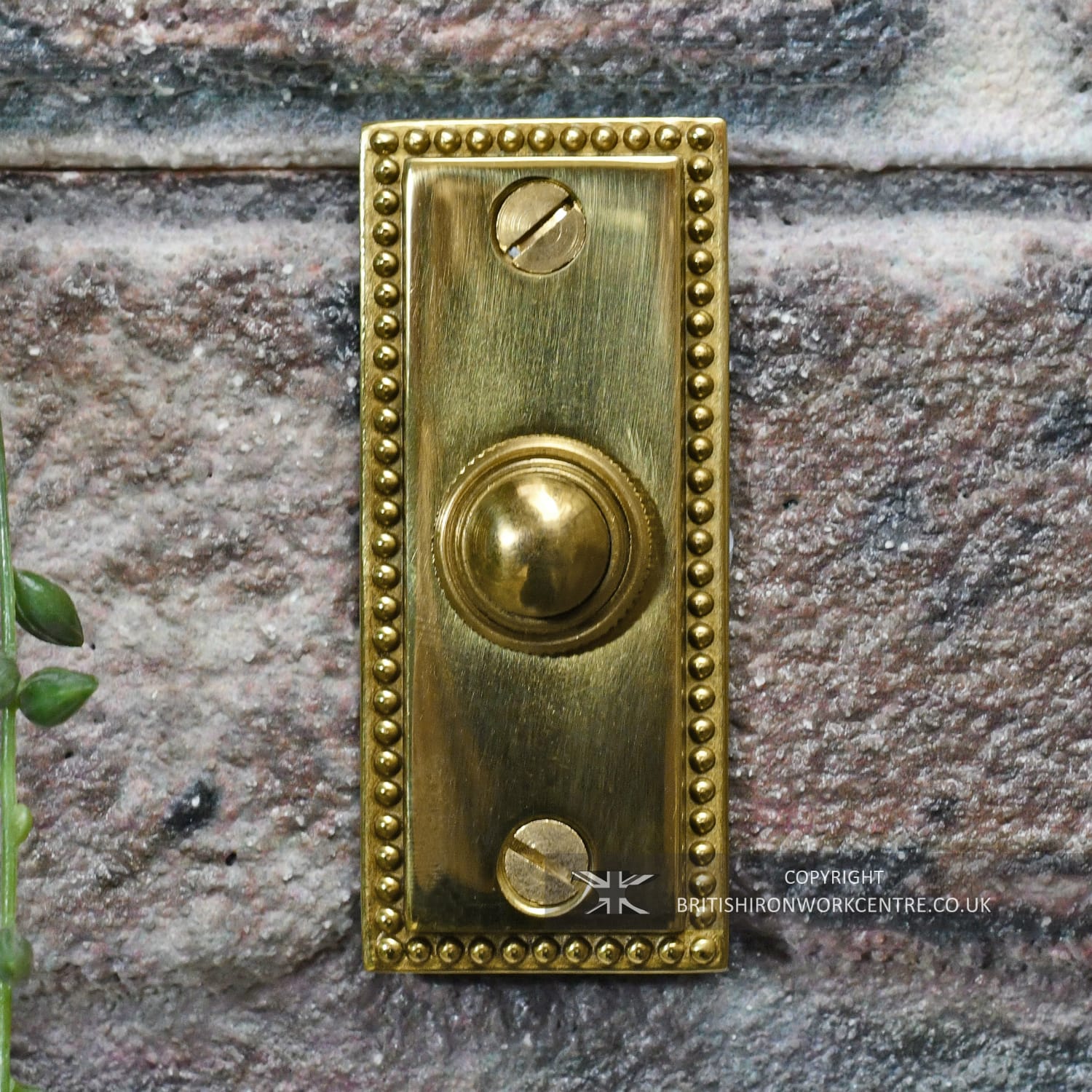 "Waddesdon Manor" Polished Brass Classic Bell Push