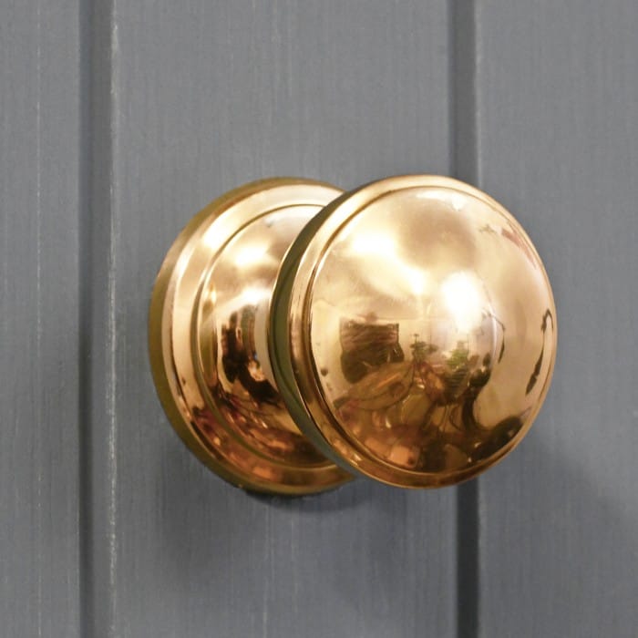 Polished Brass Two Tier Centre Door Knob