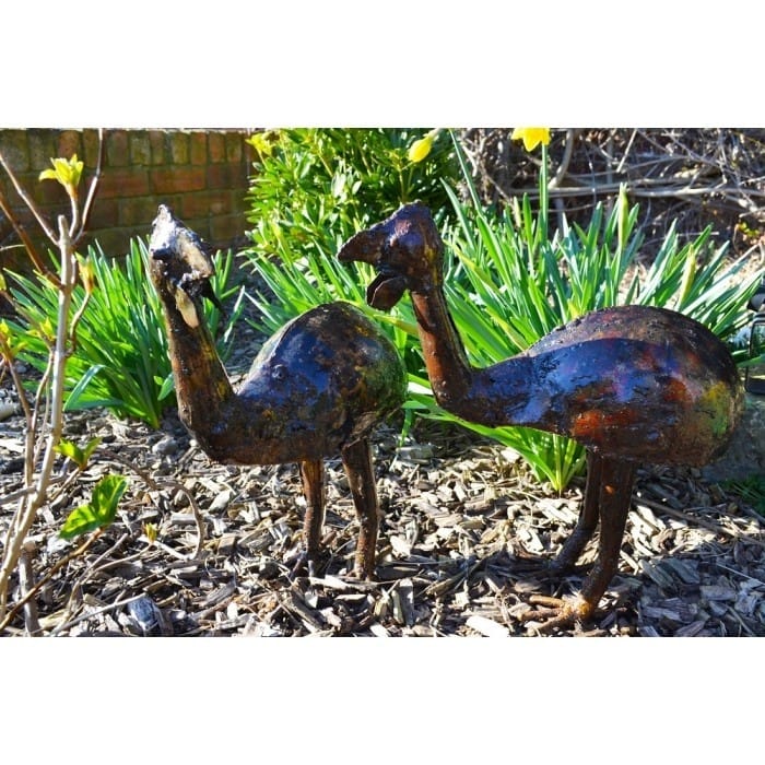 Large Penny the Guinea Fowl Garden Sculpture - Looking Right